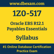 1Z0-517 Syllabus, 1Z0-517 Latest Dumps PDF, Oracle EBS Payables Essentials Dumps, 1Z0-517 Free Download PDF Dumps, EBS Payables Essentials Dumps