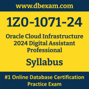 1Z0-1071-24 Syllabus, 1Z0-1071-24 Latest Dumps PDF, Oracle Cloud Infrastructure Digital Assistant Professional Dumps, 1Z0-1071-24 Free Download PDF Dumps, Cloud Infrastructure Digital Assistant Professional Dumps